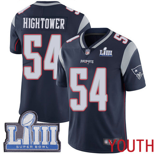New England Patriots Football #54 Super Limited Navy Blue Youth Dont a Hightower Home NFL Jersey->women nfl jersey->Women Jersey